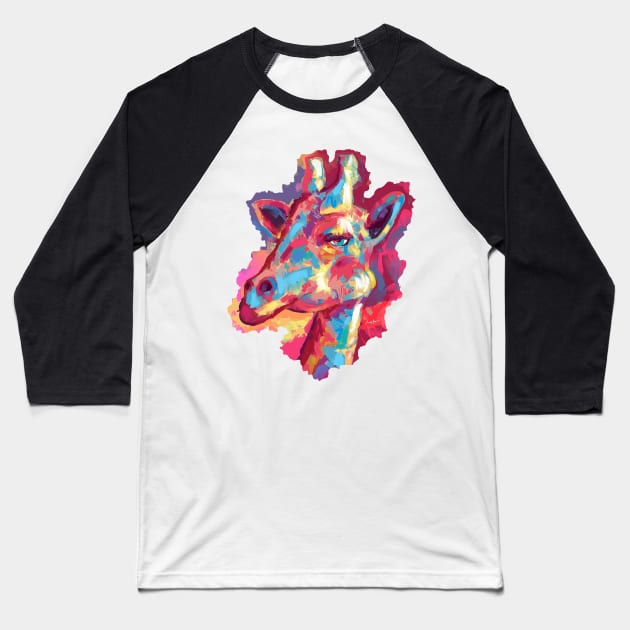 Giraffe Lover Baseball T-Shirt by mailsoncello